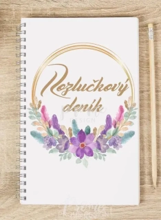 Rozlučkový deník -  Purple and gold watercolor