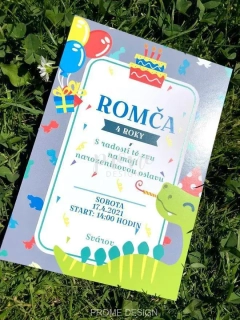 NAROZENINOVÁ POZVÁNKA - Dino party