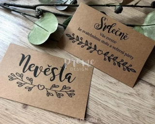 JMENOVKY NA STŮL - 897 Simple black