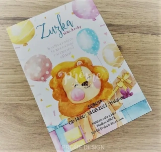 NAROZENINOVÁ POZVÁNKA - Lvíček