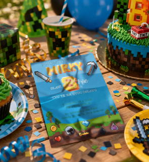 NAROZENINOVÁ POZVÁNKA - PIXEL 