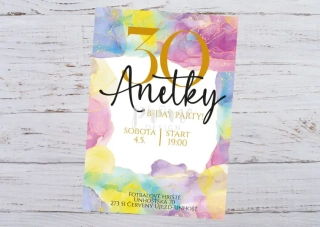 NAROZENINOVÁ POZVÁNKA - COLOR