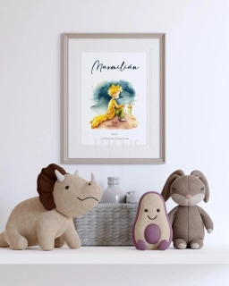 Plakát s údaji o narození - pro Malé prince