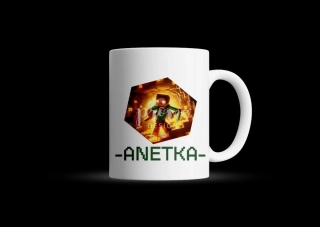 Dětský plastový hrnek - v pixel stylu se jménem