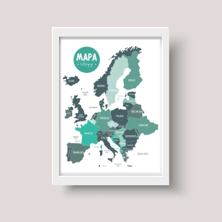 Originální plakát - Mapa evropy