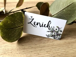 JMENOVKY NA STŮL - Flowers f