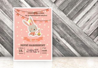 NAROZENINOVÁ POZVÁNKA - Rab 579 pink